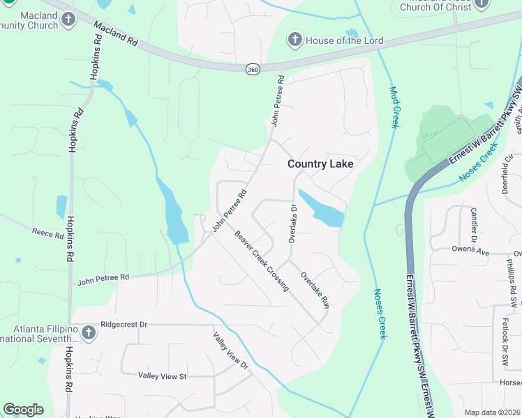 map of restaurants, bars, coffee shops, grocery stores, and more near 2679 Tucson Way in Powder Springs