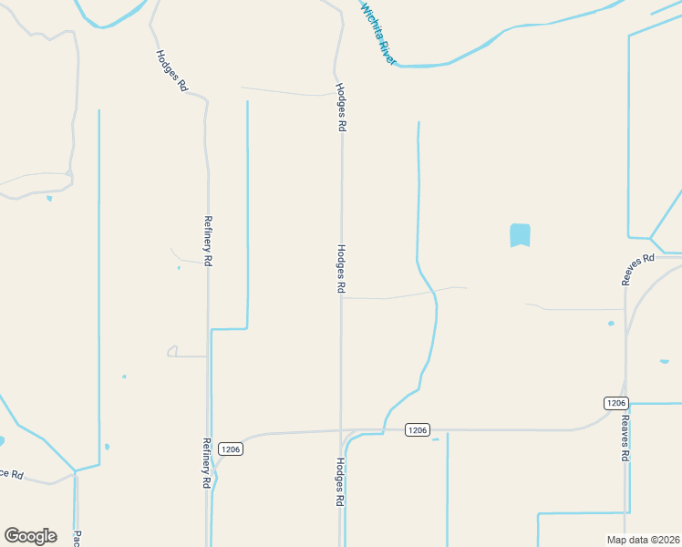 map of restaurants, bars, coffee shops, grocery stores, and more near Hodges Road in Wichita County