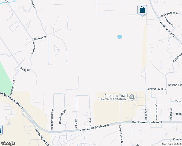 map of restaurants, bars, coffee shops, grocery stores, and more near 15990 Constable Road in Riverside