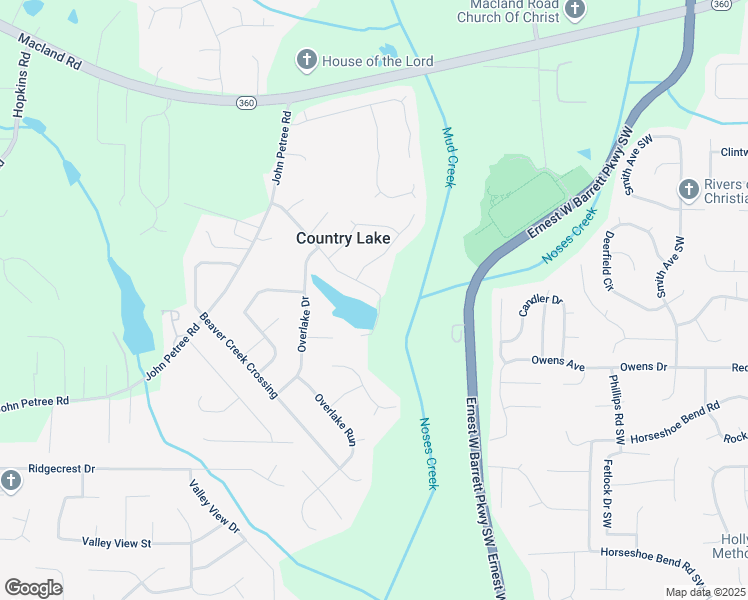 map of restaurants, bars, coffee shops, grocery stores, and more near 3109 Country Lake Drive in Powder Springs