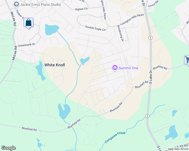 map of restaurants, bars, coffee shops, grocery stores, and more near 3011 Bluefield Road in Lexington
