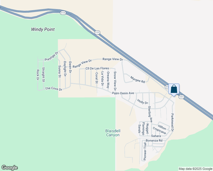 map of restaurants, bars, coffee shops, grocery stores, and more near 15887 Oreana Way in Palm Springs