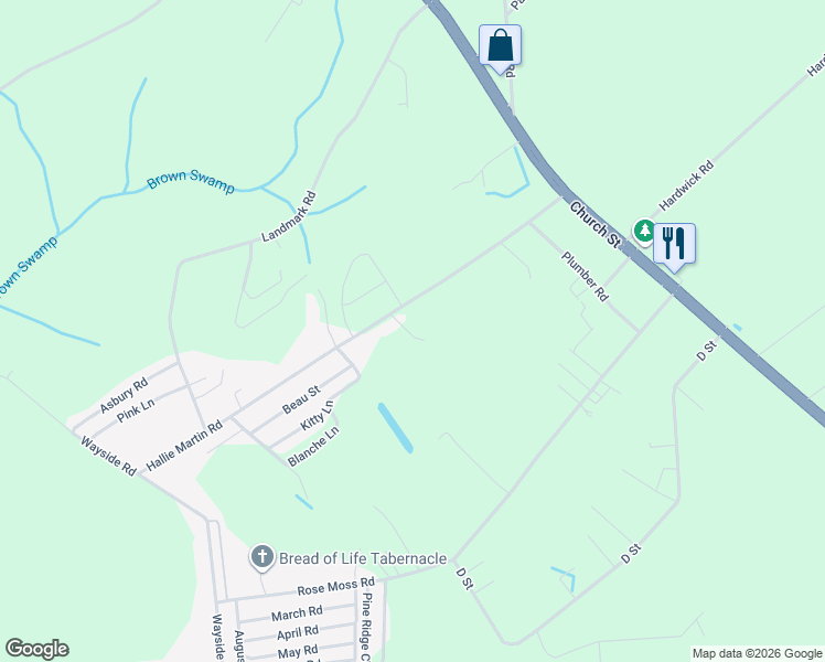 map of restaurants, bars, coffee shops, grocery stores, and more near 425 Hallie Martin Road in Conway