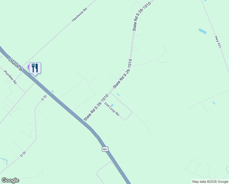 map of restaurants, bars, coffee shops, grocery stores, and more near 290 State Road S-26-1010 in Conway