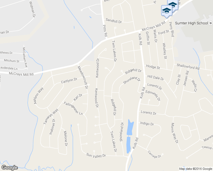 map of restaurants, bars, coffee shops, grocery stores, and more near 897 Twin Lakes Drive in Sumter