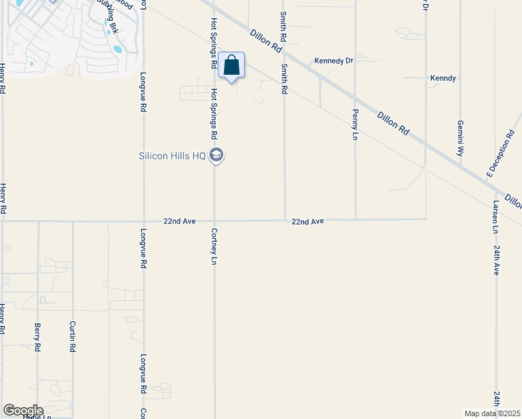 map of restaurants, bars, coffee shops, grocery stores, and more near 22nd Street in Riverside County