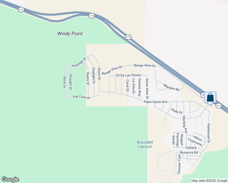 map of restaurants, bars, coffee shops, grocery stores, and more near Cherry Cove in Palm Springs