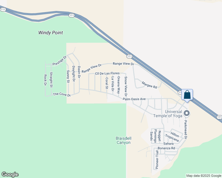 map of restaurants, bars, coffee shops, grocery stores, and more near 15880 La Vida Drive in Palm Springs