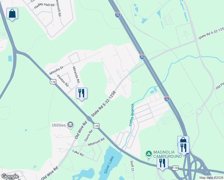 map of restaurants, bars, coffee shops, grocery stores, and more near 426 Old Wire Road in West Columbia