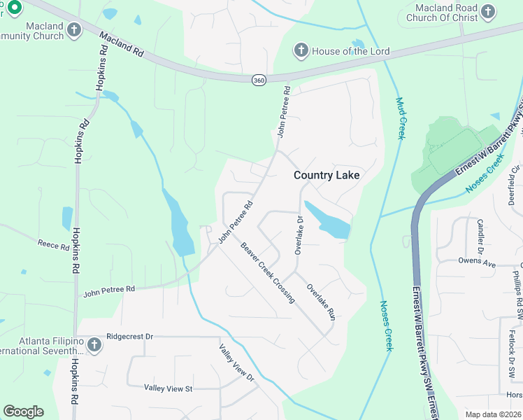 map of restaurants, bars, coffee shops, grocery stores, and more near 2679 Tucson Way in Powder Springs