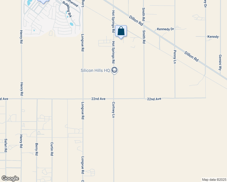 map of restaurants, bars, coffee shops, grocery stores, and more near Hot Springs Road in Riverside County