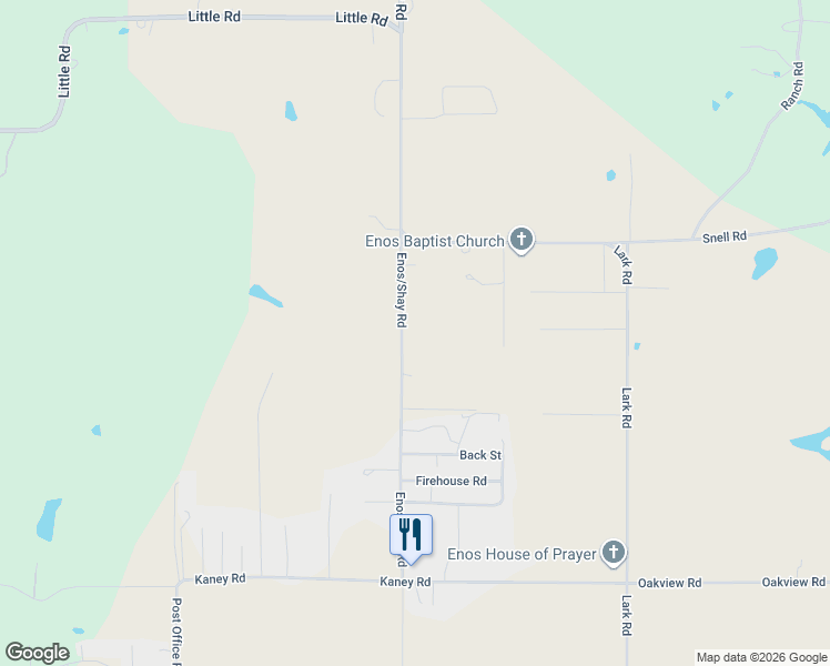 map of restaurants, bars, coffee shops, grocery stores, and more near 4550 Enos/Shay Road in Kingston