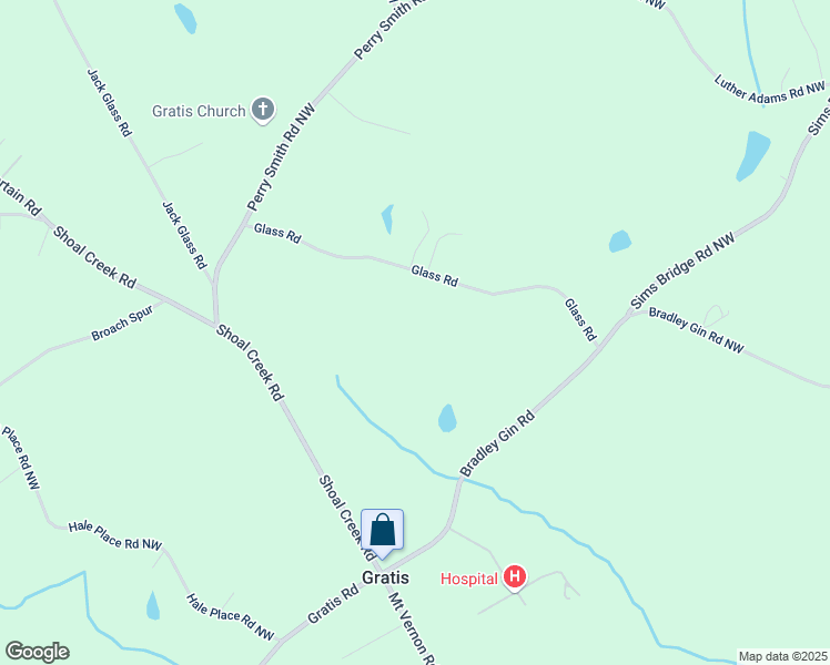map of restaurants, bars, coffee shops, grocery stores, and more near 3430 Glass Road in Monroe