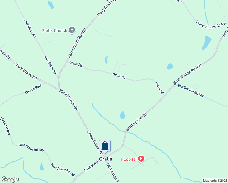 map of restaurants, bars, coffee shops, grocery stores, and more near 3430 Glass Road in Monroe