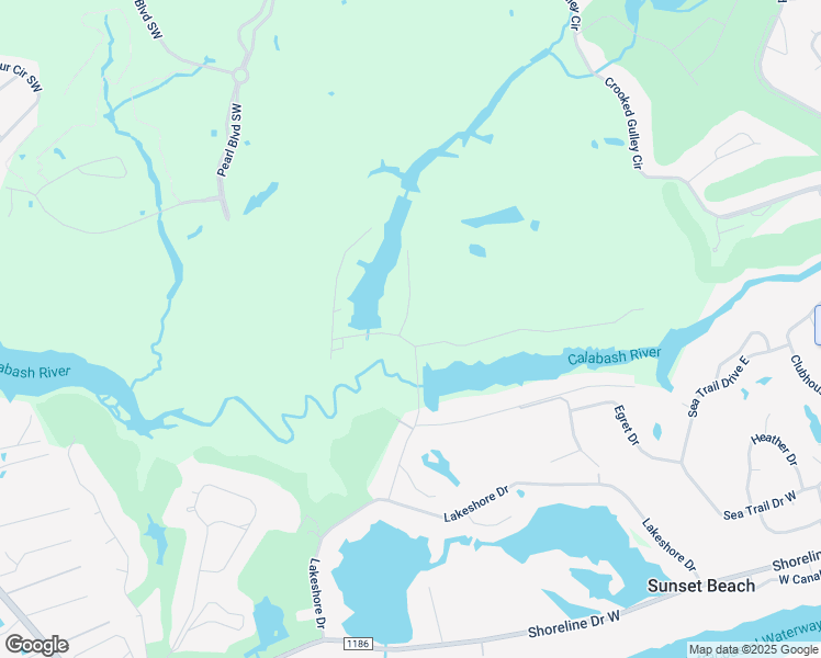 map of restaurants, bars, coffee shops, grocery stores, and more near 604 Sea Hawk Drive Southwest in Sunset Beach
