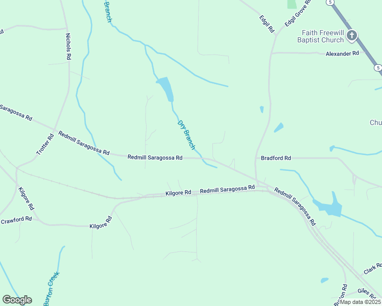 map of restaurants, bars, coffee shops, grocery stores, and more near 2198 Redmill Saragossa Road in Jasper