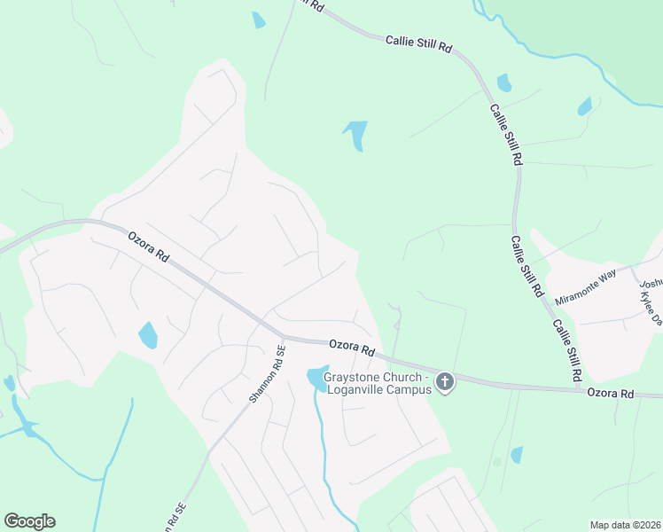 map of restaurants, bars, coffee shops, grocery stores, and more near 3162 Rockview Drive in Loganville