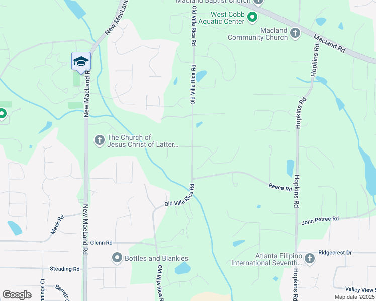 map of restaurants, bars, coffee shops, grocery stores, and more near 3901 Old Villa Rica Road in Powder Springs