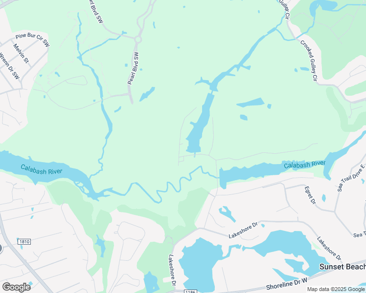 map of restaurants, bars, coffee shops, grocery stores, and more near 618 Kingfisher Lane in Sunset Beach