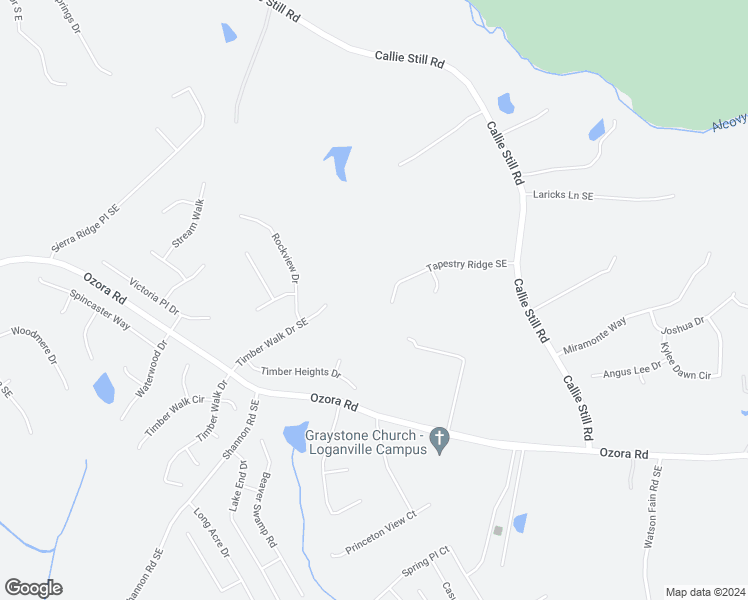 map of restaurants, bars, coffee shops, grocery stores, and more near 1520 Tapestry Ridge Southeast in Lawrenceville