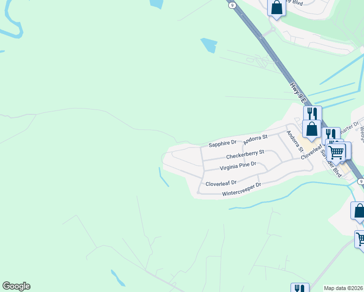 map of restaurants, bars, coffee shops, grocery stores, and more near 1708 Sapphire Drive in Longs