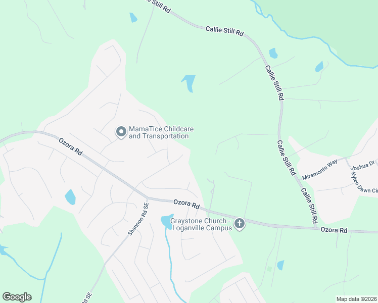 map of restaurants, bars, coffee shops, grocery stores, and more near 1470 Timber Walk Drive Southeast in Loganville