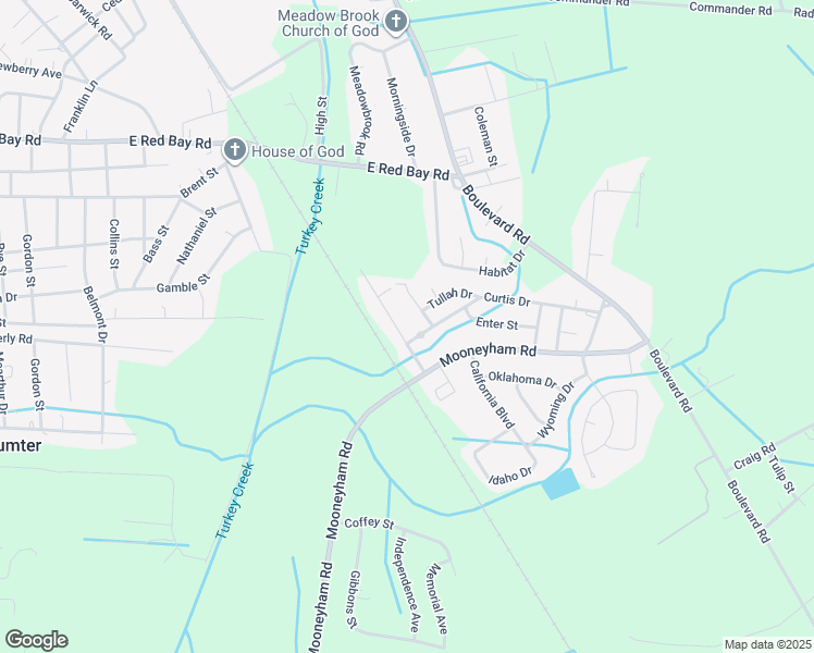map of restaurants, bars, coffee shops, grocery stores, and more near 1045 Acres Avenue in Sumter