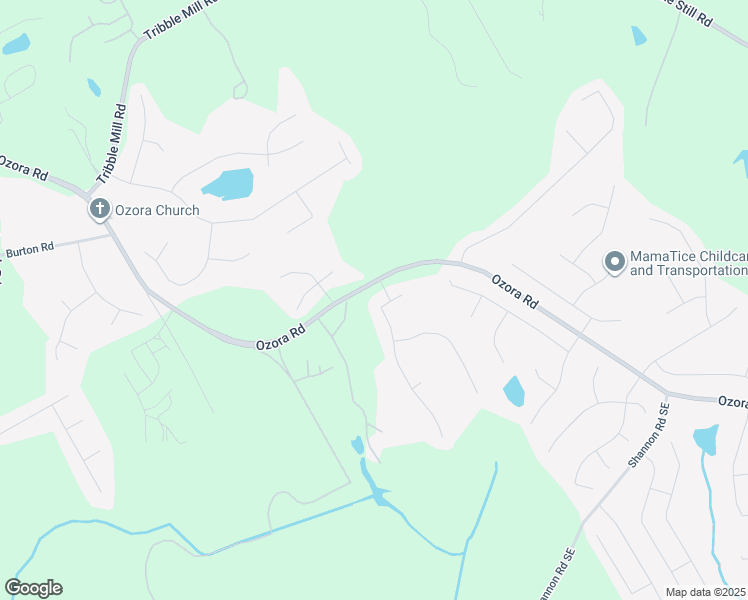 map of restaurants, bars, coffee shops, grocery stores, and more near 1146 Mason Lee Avenue Southeast in Loganville