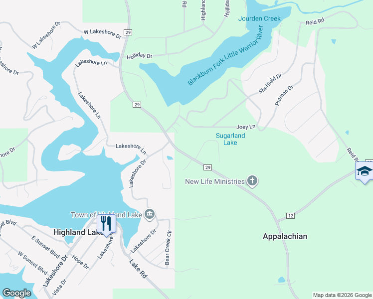 map of restaurants, bars, coffee shops, grocery stores, and more near 4071 County Road 29 in Oneonta