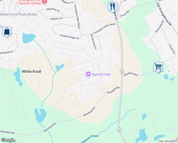 map of restaurants, bars, coffee shops, grocery stores, and more near 1953 Cold Rocks Way in Lexington