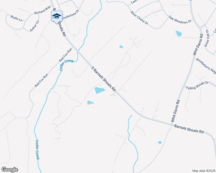 map of restaurants, bars, coffee shops, grocery stores, and more near 3860 Barnett Shoals Road in Athens