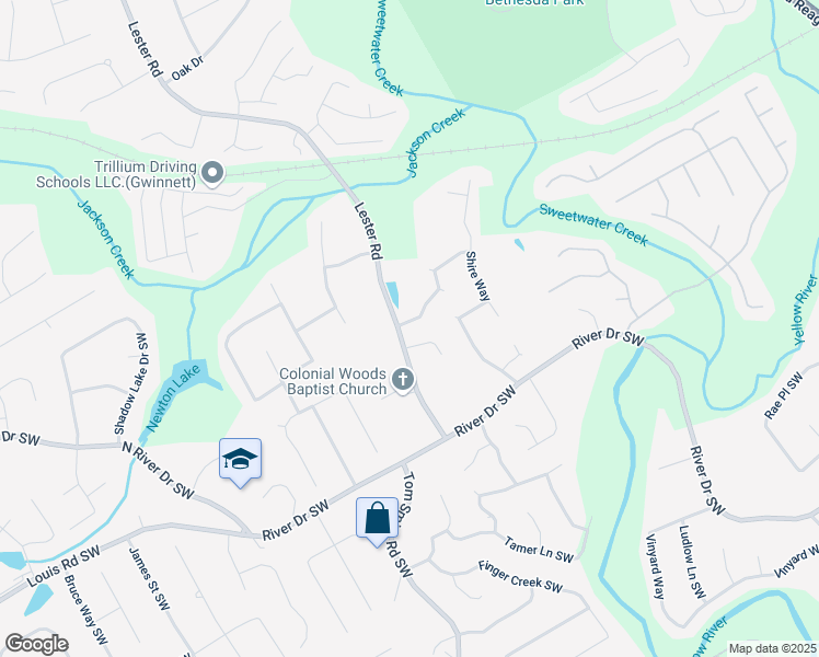 map of restaurants, bars, coffee shops, grocery stores, and more near 3730 Willow Mill Drive in Lawrenceville