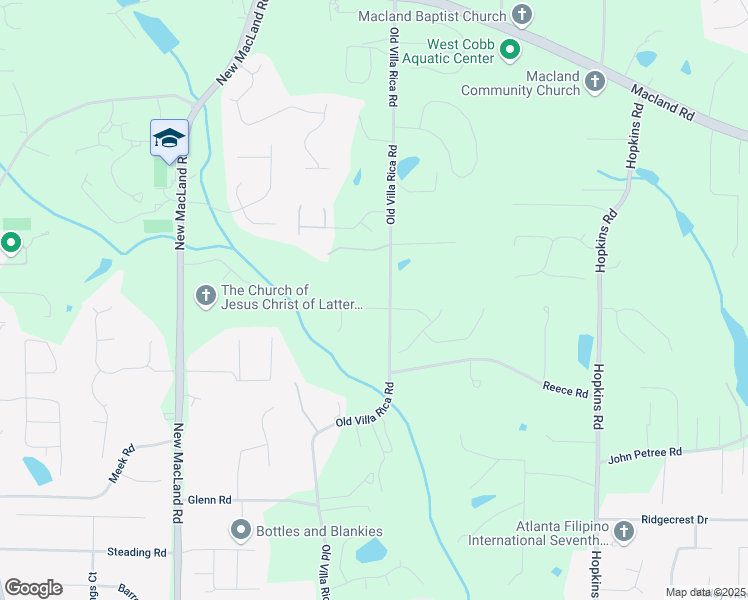 map of restaurants, bars, coffee shops, grocery stores, and more near 3901 Old Villa Rica Road in Powder Springs
