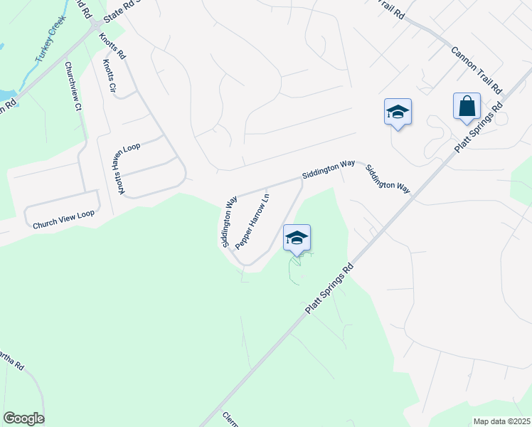 map of restaurants, bars, coffee shops, grocery stores, and more near 121 Pepper Harrow Lane in Lexington