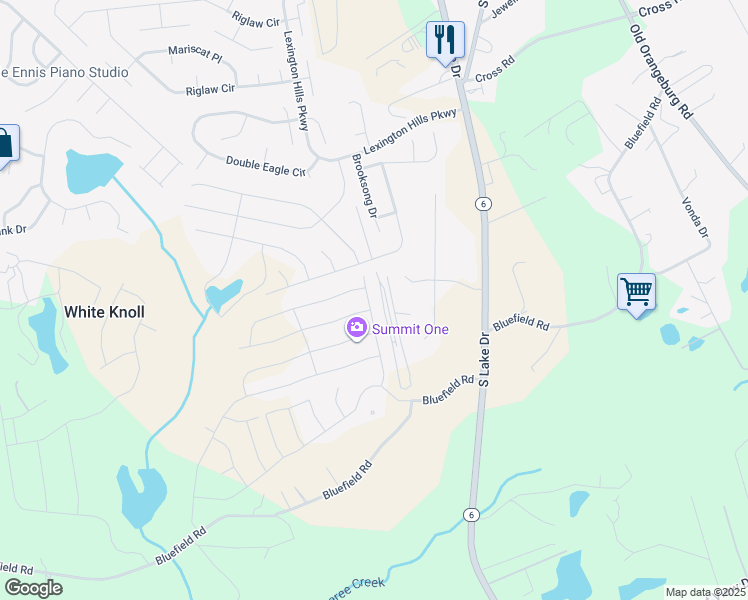 map of restaurants, bars, coffee shops, grocery stores, and more near 736 Tallaran Road in Lexington