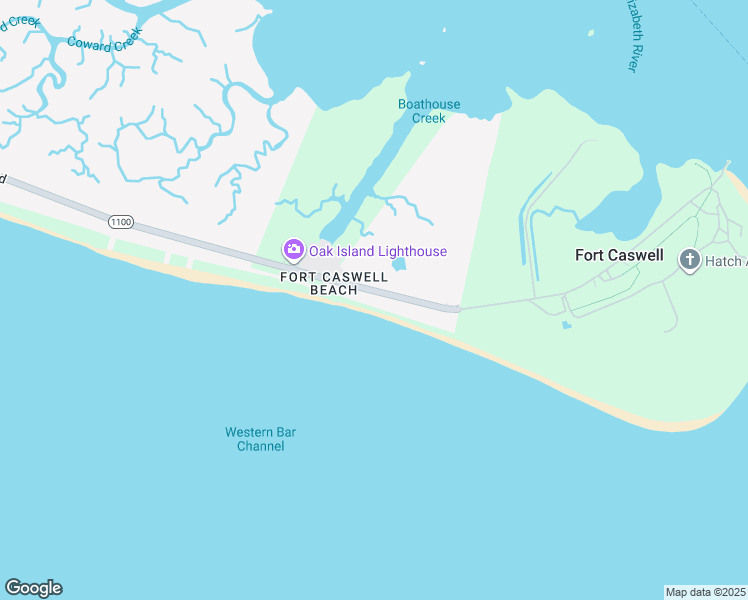 map of restaurants, bars, coffee shops, grocery stores, and more near 203 Caswell Beach Road in Oak Island