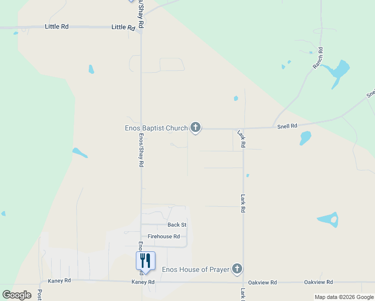 map of restaurants, bars, coffee shops, grocery stores, and more near Three Pines Road in Marshall County