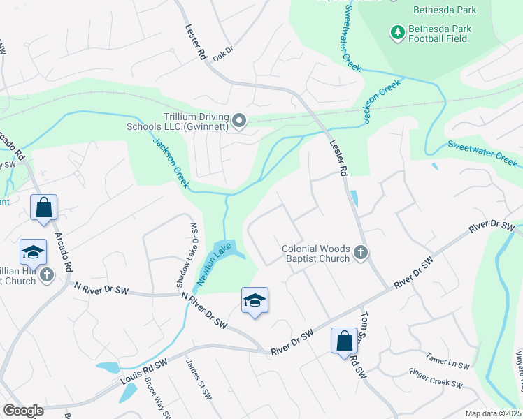 map of restaurants, bars, coffee shops, grocery stores, and more near 3875 Brookshire Place in Lawrenceville