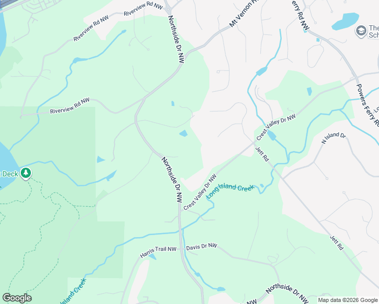 map of restaurants, bars, coffee shops, grocery stores, and more near 4959 Northside Drive Northwest in Atlanta