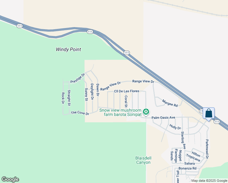 map of restaurants, bars, coffee shops, grocery stores, and more near Cherry Cove in Palm Springs