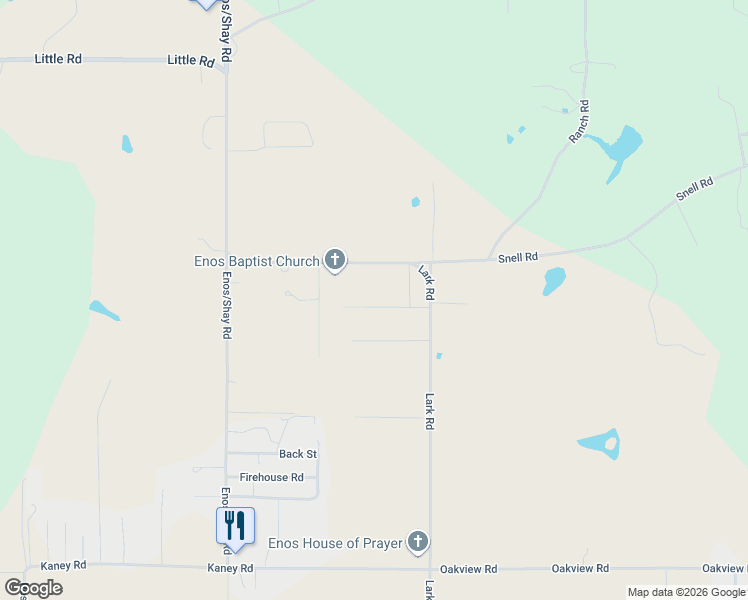 map of restaurants, bars, coffee shops, grocery stores, and more near 12195 Enos/Shay Road in Kingston
