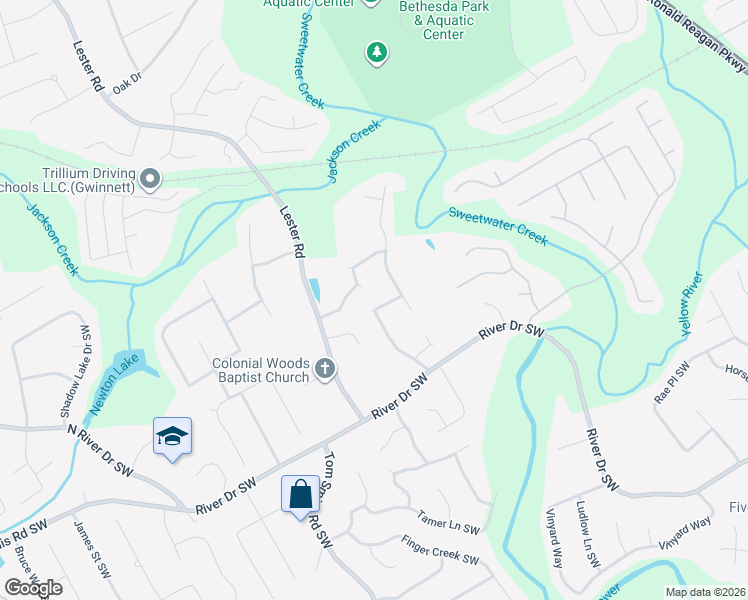 map of restaurants, bars, coffee shops, grocery stores, and more near 341 Princeton Way in Lawrenceville