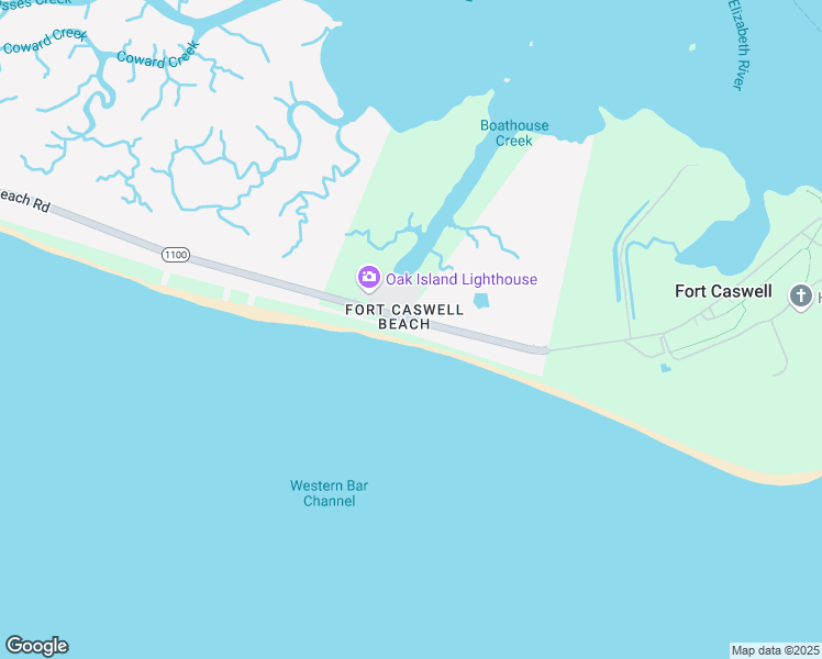 map of restaurants, bars, coffee shops, grocery stores, and more near 217 Caswell Beach Road in Caswell Beach