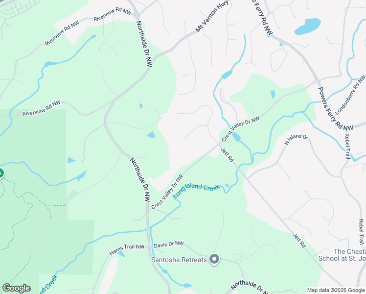 map of restaurants, bars, coffee shops, grocery stores, and more near 120 Jett Forest Court Northwest in Atlanta