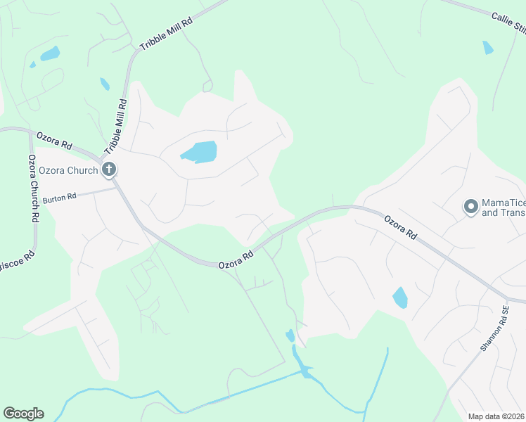 map of restaurants, bars, coffee shops, grocery stores, and more near 3040 Ozora Farms Way in Loganville