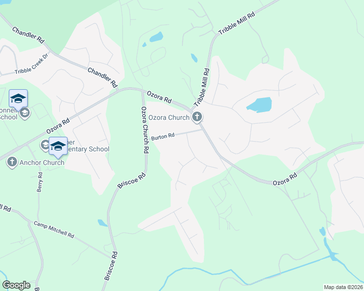 map of restaurants, bars, coffee shops, grocery stores, and more near 795 Burton Road in Loganville