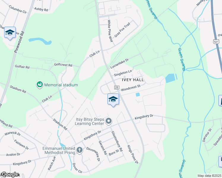 map of restaurants, bars, coffee shops, grocery stores, and more near 1055 Midway Street in Sumter