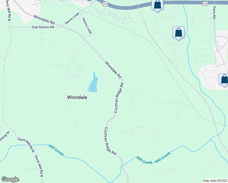 map of restaurants, bars, coffee shops, grocery stores, and more near 104 Cochran Ridge Road in Dallas