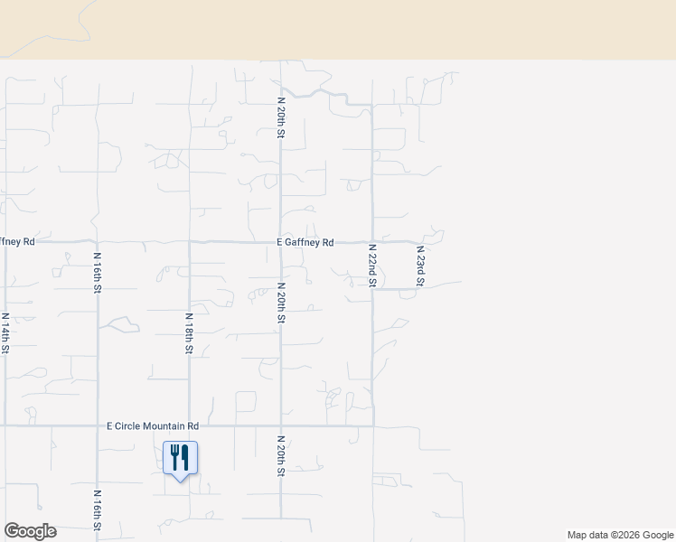 map of restaurants, bars, coffee shops, grocery stores, and more near 44820 North 22nd Street in New River