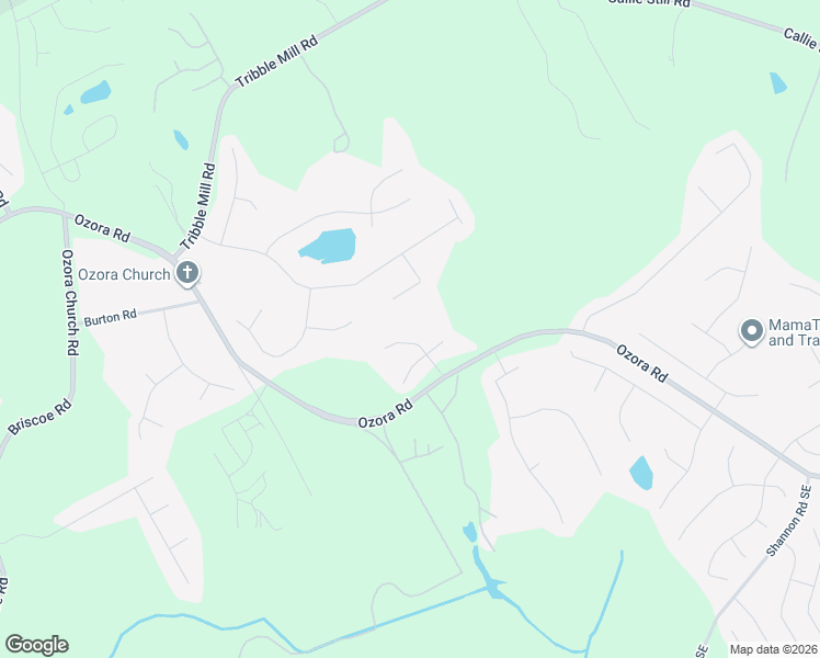 map of restaurants, bars, coffee shops, grocery stores, and more near 3040 Ozora Farms Way in Loganville